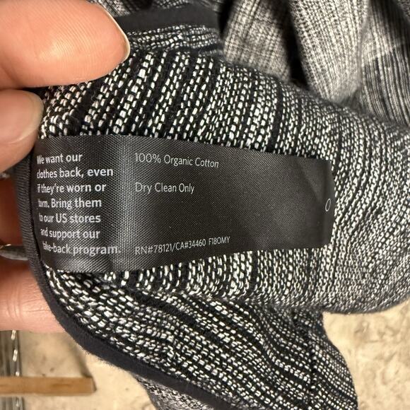 EILEEN FISHER $278 Color-Block Shawl Collar Open Jacket Black/Gray OS Lagenlook - Picture 6 of 7